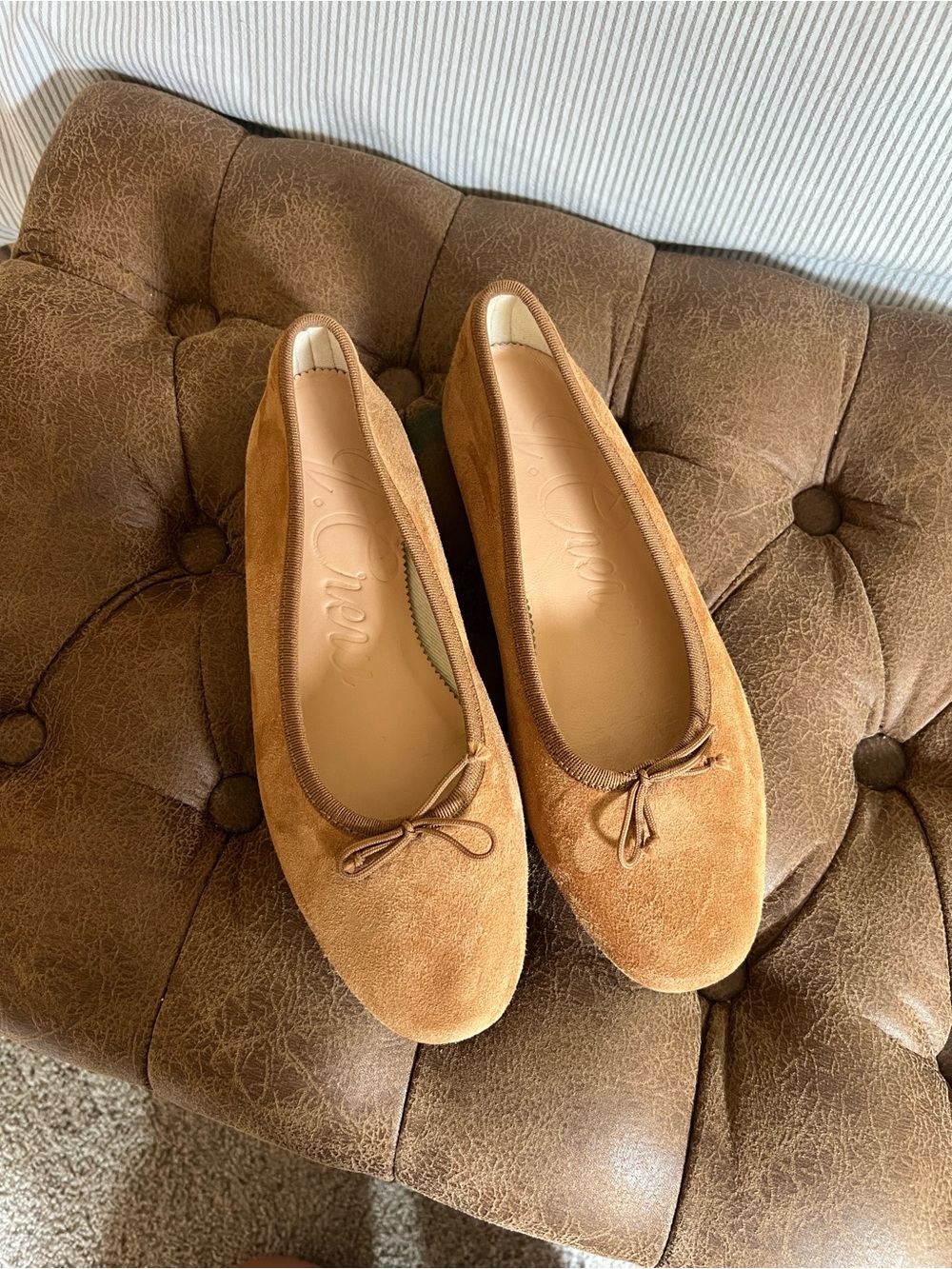 J. Crew suede ballet flats